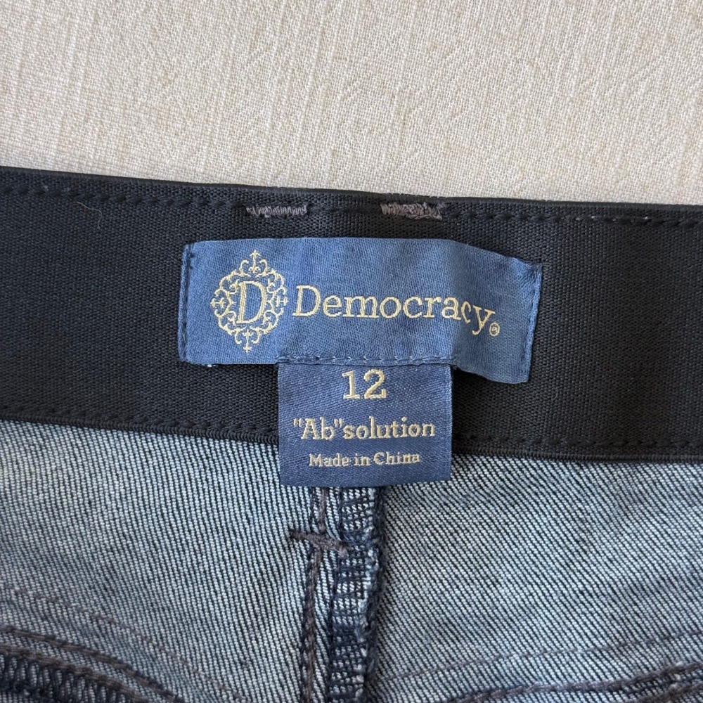 Democracy Wide Leg Jeans Womens 12 Indigo Blue Absolution High Rise - Picture 5 of 10